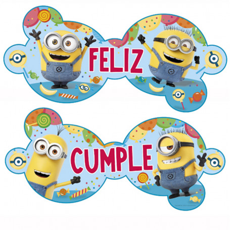 Minions Banderin Feliz Cumpleanos Xu - Articulado